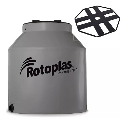 Tanque Gris Tricapa 850 Lts Rotoplas Con Base P