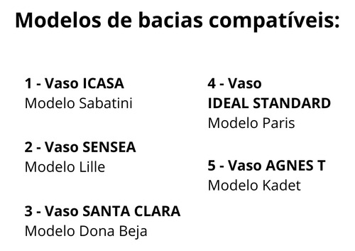Assento Icasa Sabatini Branco Convencional Polipropileno