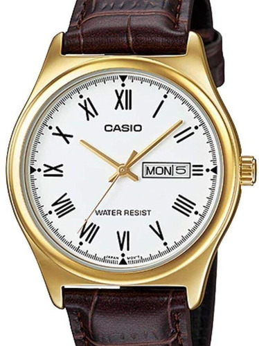 Relógio Casio Masculino Collection Couro Mtp-v006gl-7budf 