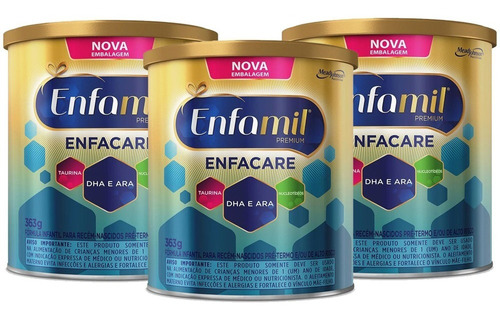 Enfamil Enfacare Premium Fórmula Infantil Lata 3x363g