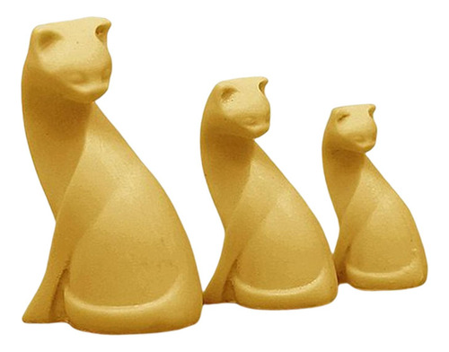 3 Figura De Gato En Miniatura 1/12, Estatua Coleccionable