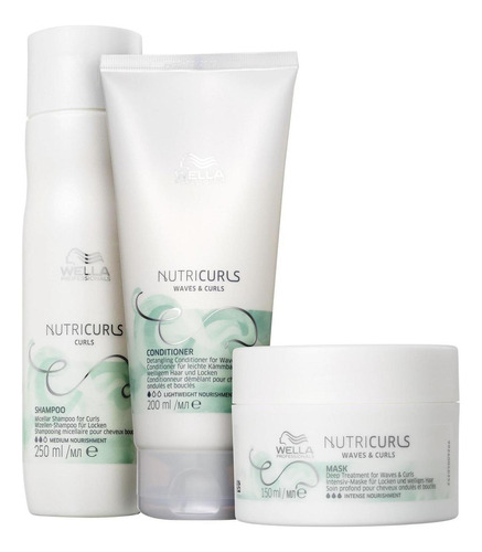 Kit Wella Nutricurls Waves E Curls - Home Care 03 Produtos