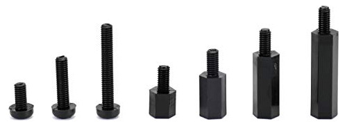 Jucoan Kit Separadores Hexagonales Nylon M3 380 Piezas (negr