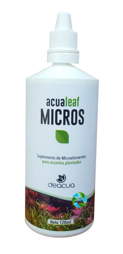 Acualeaf Micros 120ml Microelementos Abono Acuario Plantado