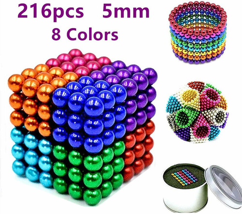 Bolitas Mágicas Magnéticas De Juguete 5 Mm 216 Piezas