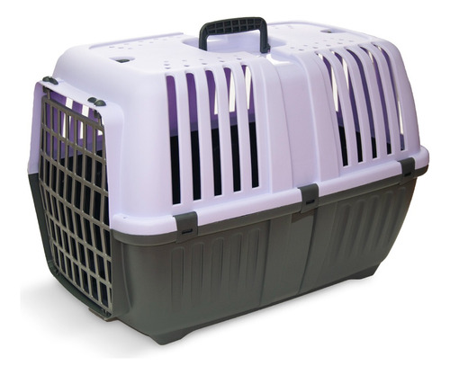 Caja Transportadora De Mascota Grande Art 4077 Color Lila