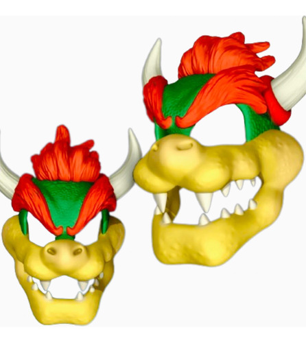 Mascara Bowser / Mario Bros / Tallas De Adulto Y Niño