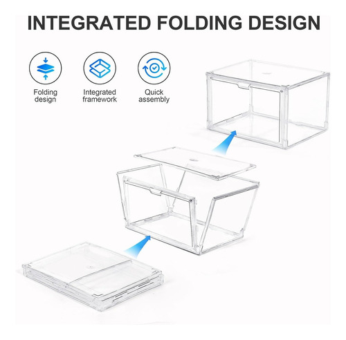Caja Para Zapatos Transparente Organizador Lateral Apilable Lisa