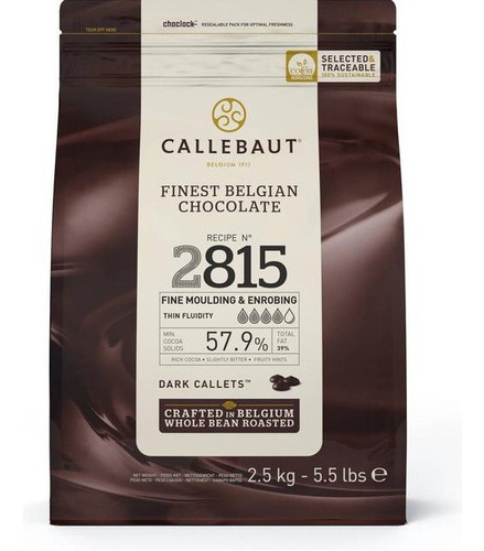 Chocolate 57,9% Cacao Alta Fluidez Callebaut Bolsa 2,5kg