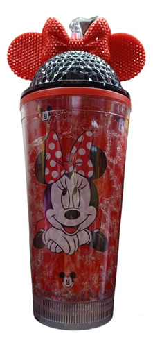 Vaso Disney De Acrílico Con Tapa Orejas Minni Sonido Y Luz 