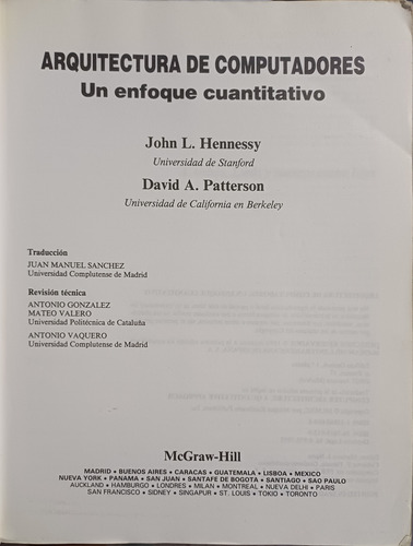 Libro Arquitectura De Computadoras - Hennessy - Patterson