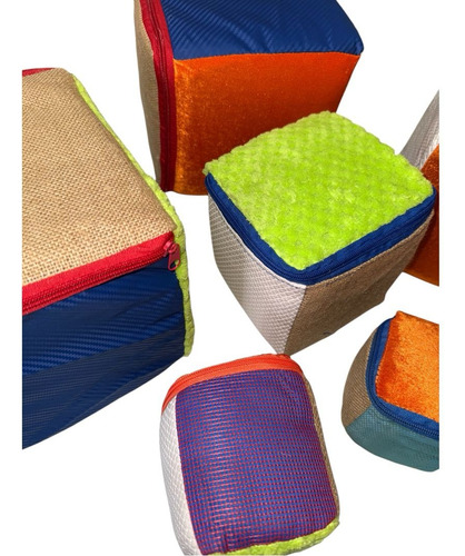 Cubo De Texturas 20 Cm Sensorial Terapia Y Estimulación Texturas