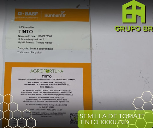 Semilla De Tomate Tinto Nunhems 1000und