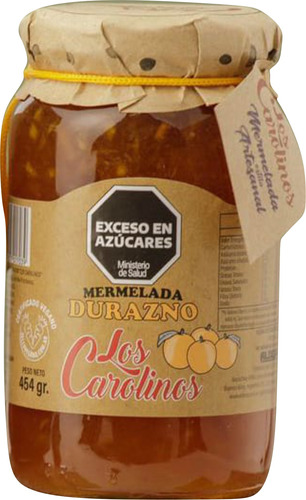 Mermelada Artesanal Durazno Los Carolinos X480gr