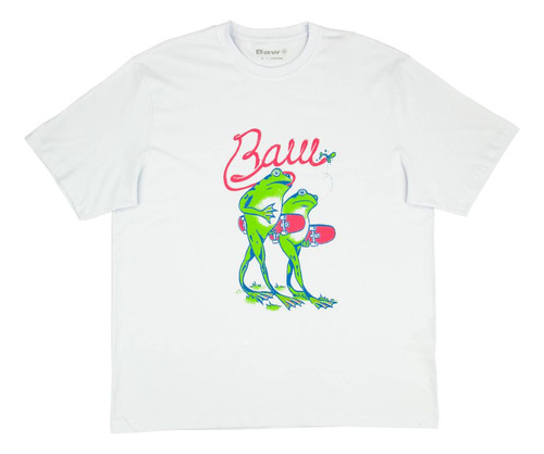Camiseta Baw Skate Frog Branco Branco - Masculino