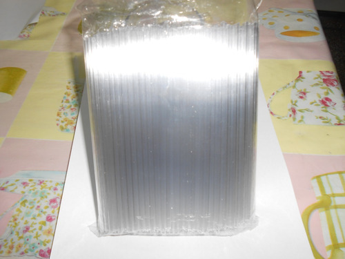 Imagen 3 de 3 de Palito Chupetines Transparente De 10 Cm X 1 Kilo