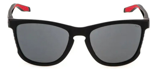 Óculos De Sol Fila Preto Sfi895 0u28-55 Lente Cinza