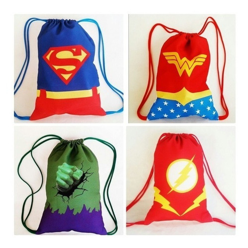Imagem 5 de 10 de 45 Mochilas/ Sacolas/ Bolsas Super Herois Tam 20x30