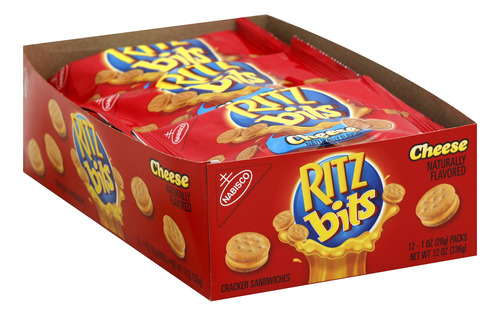 Ritz Bits Cheese Cracker, 1 Onza (paquete De 12)