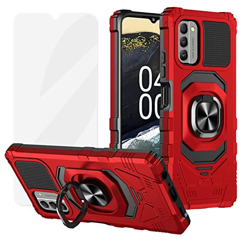 Funda Para Nokia G400 Rojo Grado Militar Uso Rudo A Prueb-02