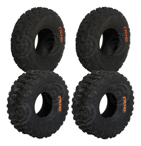 Kit 4 Pneus Yamaha Grizzly 125 20x7-8 + 22x10-8 Tycho 