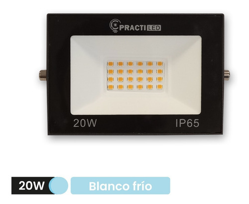Imagen 2 de 7 de Reflector Led 20w Multiled Slim Bajo Consumo Exterior