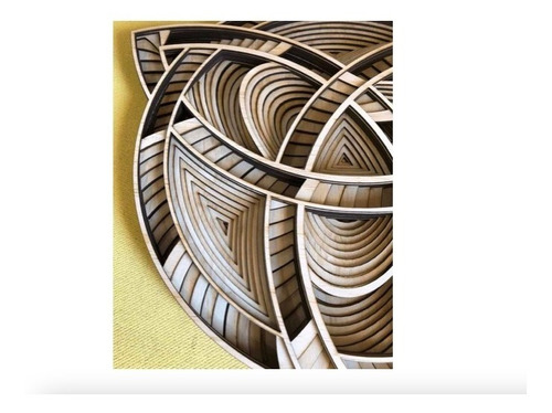 Vector 3d Mándala Céltica Multicapa Corte Láser Cnc W091
