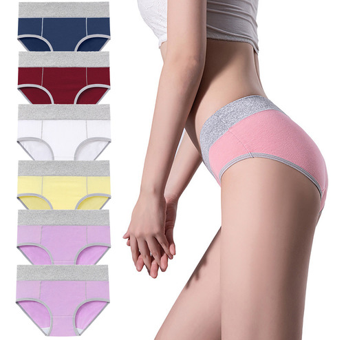 Calzoncillos Para Mujer, Cintura Media, Transpirables, Con E