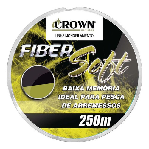 Linha Monofilamento Fiber Soft Amarelo 0,23mm 11lbs 250m