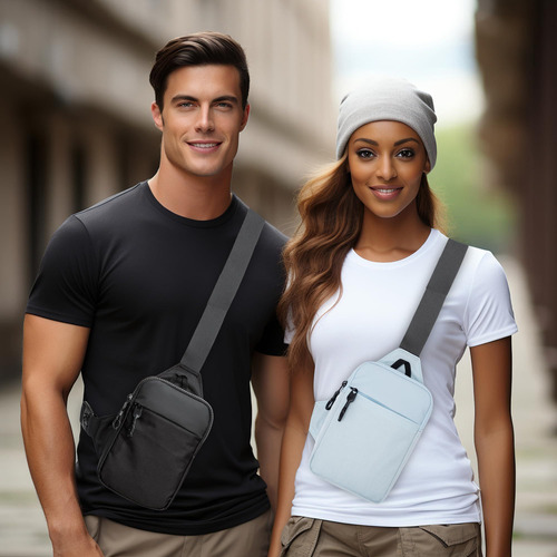 Bolsa Transversal De Peito Duplo, Bolsa De Cintura Impermeáv