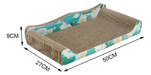 Cartón Rascador Para Gatos, La Cama Para Azul 50cmx27cmx9cm