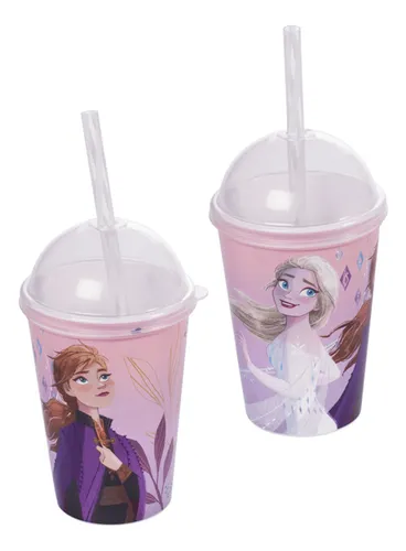 Vaso Plástico Milk Shake Frozen 280 Ml Color Rosa