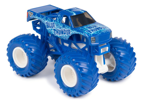 Monster Jam em escala Spin Master Blue Thunder Vs Full Charge 1:64 cor rosa