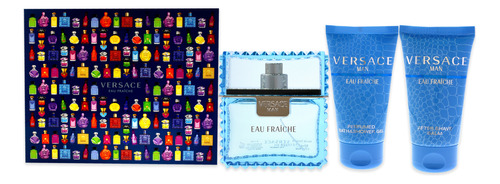 Set De Regalo Perfume Versace Eau Fraiche, 3 Piezas, 50 Ml,