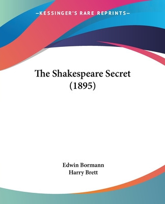 Libro The Shakespeare Secret (1895) - Bormann, Edwin