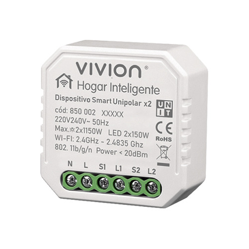 Dispositivo Inteligente Wifi 2xint.unipolar Vivion