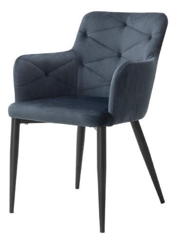 Silla De Comedor Milpitas Velvet Gris Gris Këssa Muebles Estructura De La Silla Negro Diseño De La Tela Liso