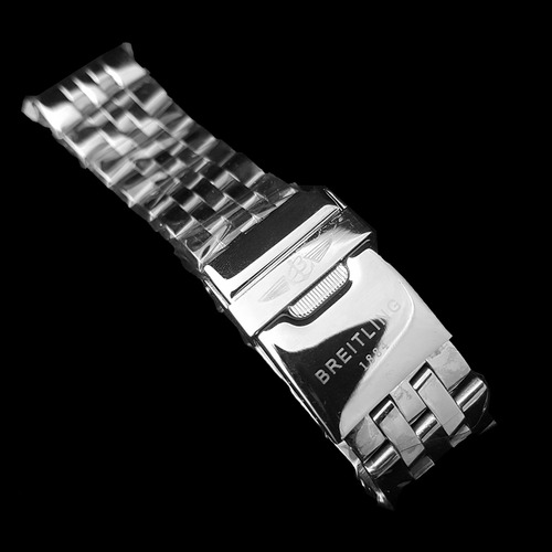 Extensible De 24mm De Acero Compatible Breitling Navitimer Ancho De La Correa 24 Mm