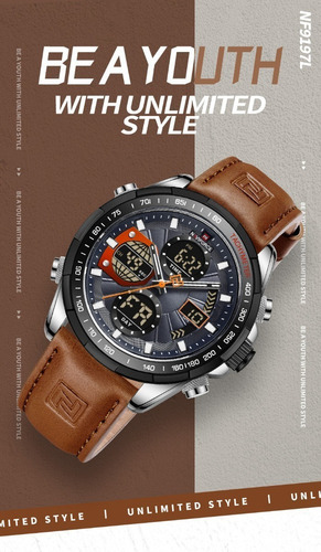 Reloj Deportivo Naviforce For Hombre, Reloj De Piel