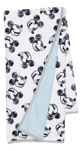 Manta Para Bebé Lambs & Ivy Disney Mickey Mouse Azul/blanco