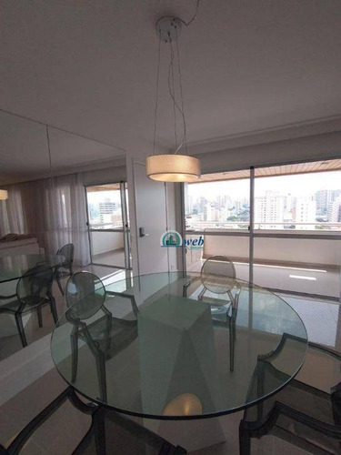 Apartamento Mobiliado Com 3 Dormitórios À Venda, 128 M² Por R$ 899.000 - Centro - Santo André/sp - Ap5811
