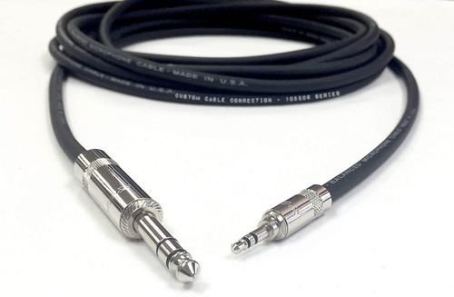 Imagen 4 de 6 de 100 Foot Pro Audio 1/4 Pulgada (6.35 Mm) Trs A 1/8 Pulgada (