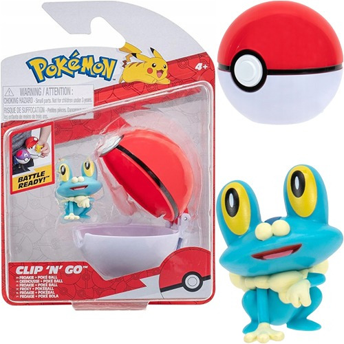 Clip N Go Froakie + Poke Ball Figura 3cm