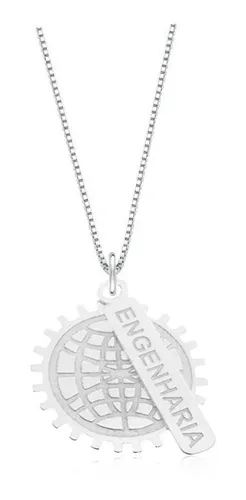 comprar Colar Com Pingente Engenharia 45cm Em Prata 925