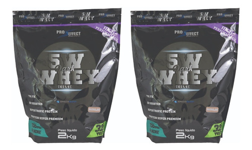 Combo 2 Whey Protein Isolado 5w Dark Insane 2kg