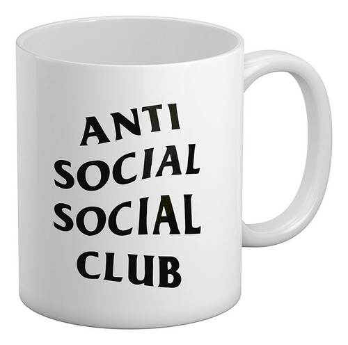 Portavaso Mdf Con Taza Regalo Antisocial Club