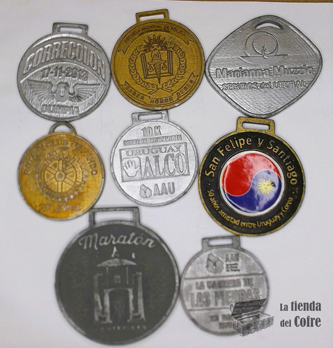 Lote De 8 Medallas De Maratones #1