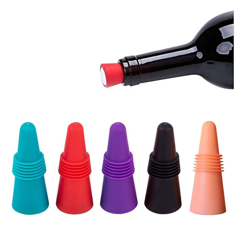 Juego De Tapones Reutilizables Para Botellas De Vino