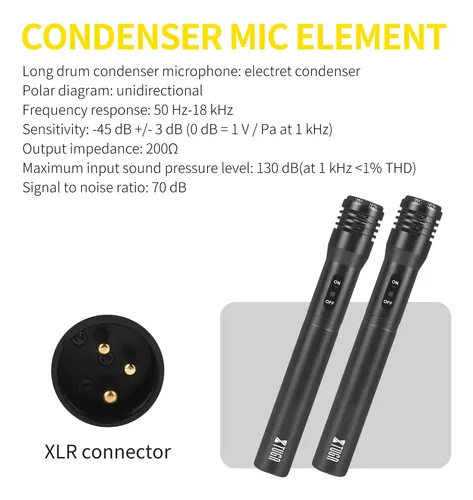 Xtuga Di7 Kit 7 Micrófonos Dinámicos Para Batería Y Voces