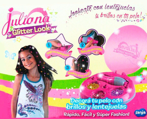 Juliana Glitter Look Apliques Para El Pelo Re Utilizables Tv